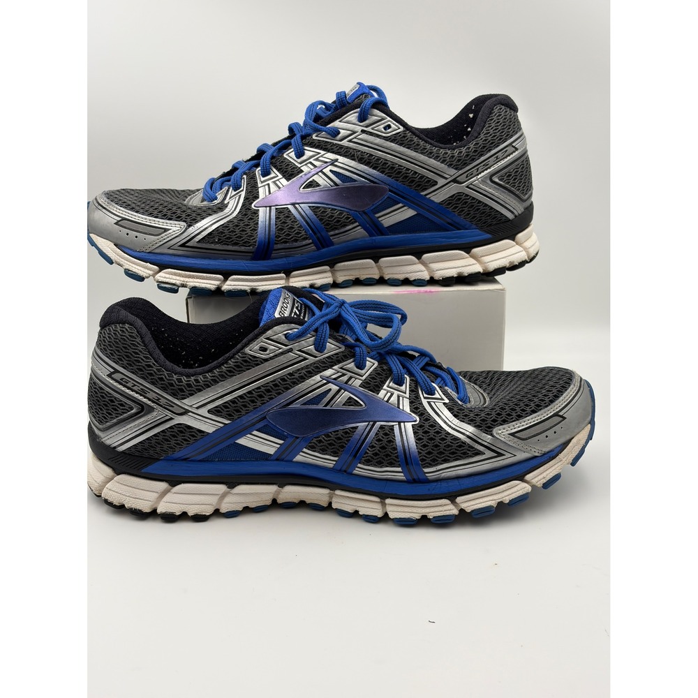 Brooks Adrenaline GTS 17 Mens Running Shoes Grey Blue Silver 1102411D017 Size 12 - Picture 1 of 7